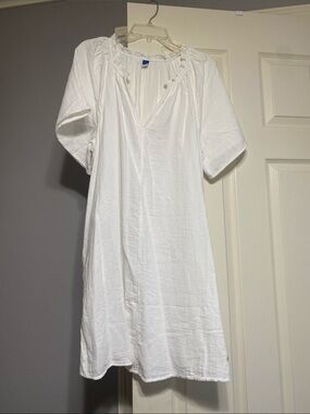 Old Navy White Boho Short-Sleeve Dress